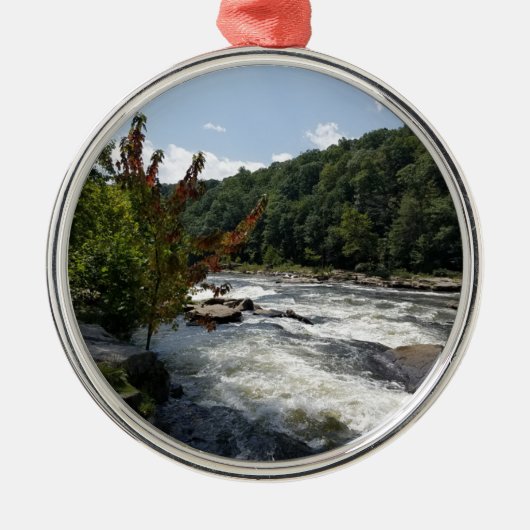 Ohiopyle Staats-Park Silbernes Ornament (Vorne)