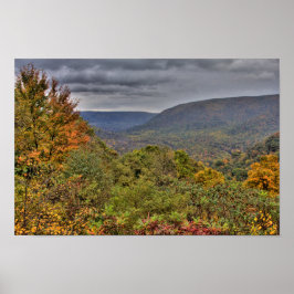Ohiopyle Valley Aussicht im Herbst, Pennsylvania Poster