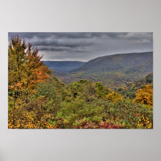Ohiopyle Valley Aussicht im Herbst, Pennsylvania Poster (Vorne)