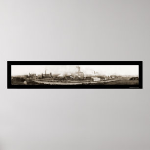 Ohiostahlarbeits-Foto 1910 Poster