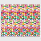 Ohlalala Franzosen Macarons Nachtisch Geschenkpapier (Flach)