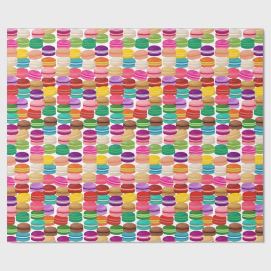 Ohlalala Franzosen Macarons Nachtisch Geschenkpapier (Flach)