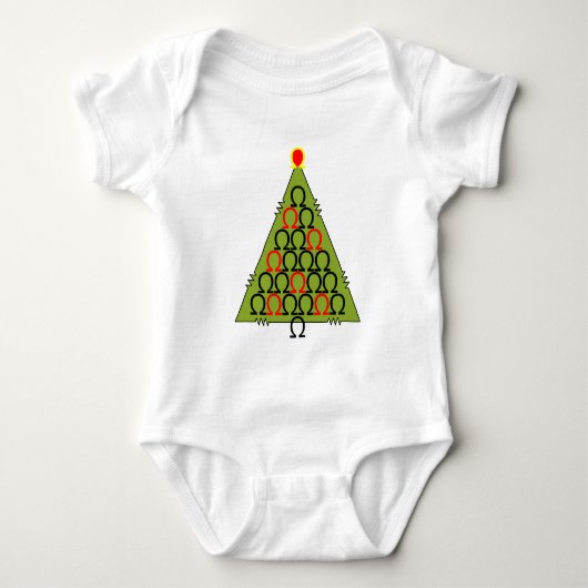 Ohm Christmas Tree Baby Strampler (Vorderseite)