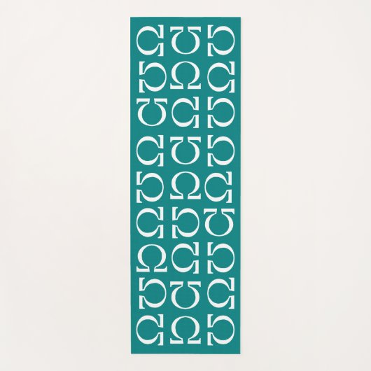 Ohm Electrical Resistance Science Aquamarin Yoga M Yogamatte (Vorderseite)