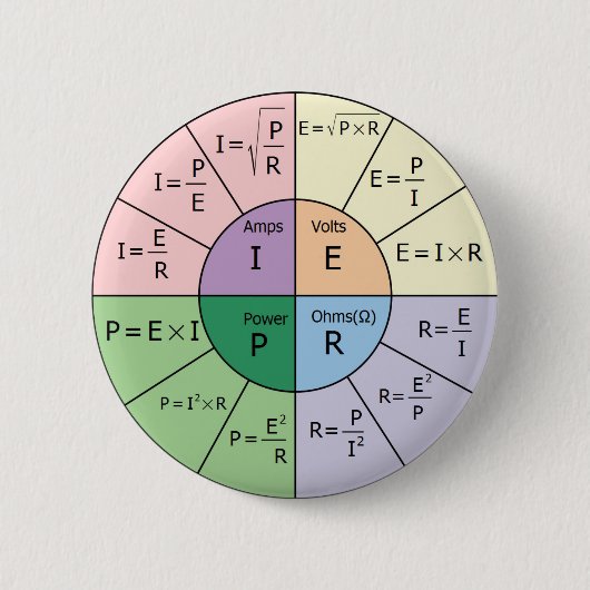 Ohm-Gesetz Button (Vorderseite)