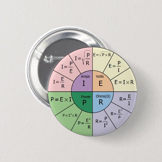 Ohm-Gesetz Button (Vorne & Hinten)