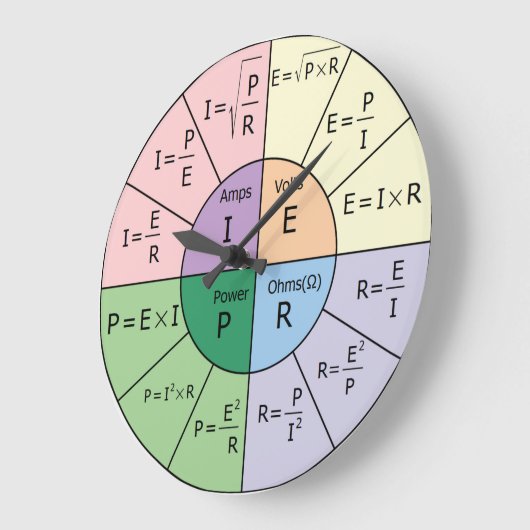 Ohm-Gesetz Große Wanduhr (Winkel)