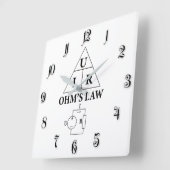 Ohm-Gesetz Quadratische Wanduhr (Winkel)