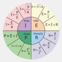 Ohm-Gesetz Runder Aufkleber
