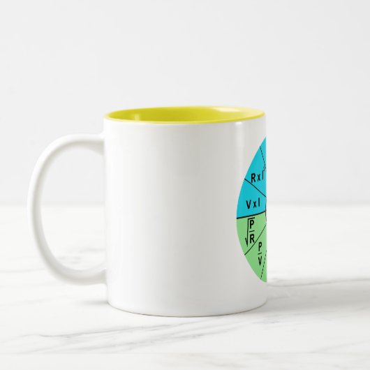 Ohm-Gesetz Zweifarbige Tasse (Links)
