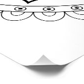 Ohm Mandala Om Mandala White & Black Poster (Ecke)