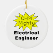 Ohm Mighty Electrical Engineer Keramik Ornament (Hinten)
