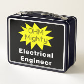 Ohm Mighty Electrical Engineer Metall Brotdose (Rückseite)