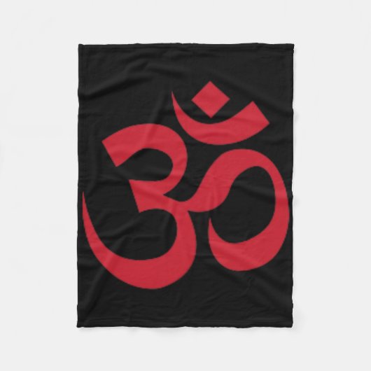 Ohm Om Symbol Yoga- und Meditationsdesign Fleecedecke (Vorderseite)