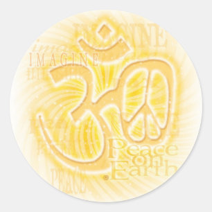 Ohm Peace Runder Aufkleber