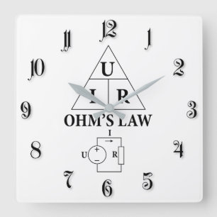 Ohm’s law quadratische wanduhr