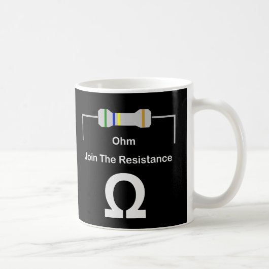 OHM schließt sich dem Widerstand an Kaffeetasse (Rechts)