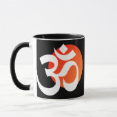 Ohm schwarzer Hintergrund Tasse (Links)