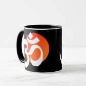 Ohm schwarzer Hintergrund Tasse (Vorderseite Links)