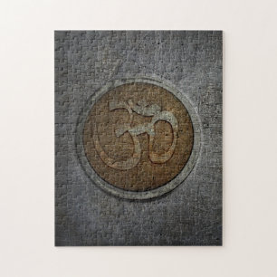 Ohm Sign Puzzle. Spiritualität trifft Gehirnschmer Puzzle