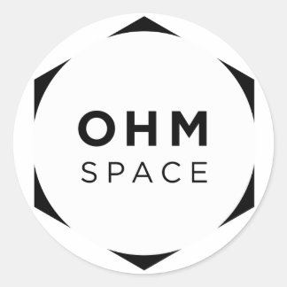 OHM Space Runder Aufkleber