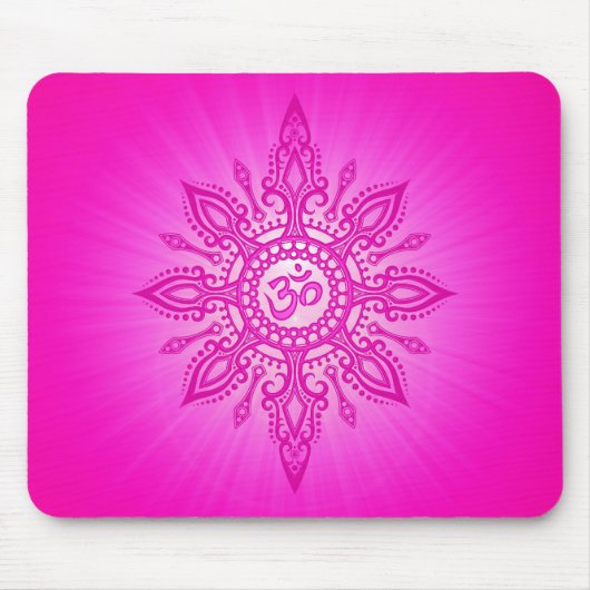 Ohm-Stern - Rosa Mousepad (Vorne)