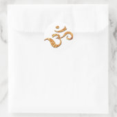 Ohm-Symbol in Bronze (Aufkleber) Runder Aufkleber (Tasche)