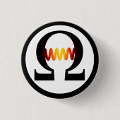 Ohm-Symbol-Knopf Button (Vorderseite)