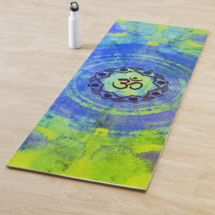 Ohm-Symbol, Mandala - grün Yogamatte