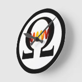 Ohm-Symbol-Uhr Runde Wanduhr (Winkel)
