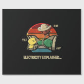 Ohm Volt Amp Electrical erklärt Elektriker Geschenkpapier (Flach)