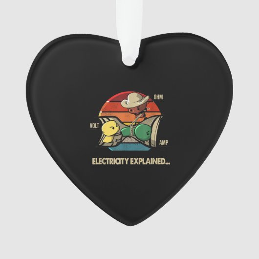 Ohm Volt Amp Electrical erklärt Elektriker Ornament (Vorderseite)