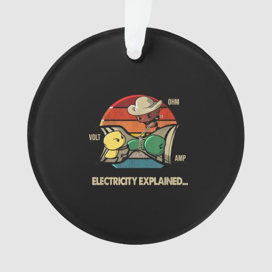 Ohm Volt Amp Electrical erklärt Elektriker Ornament (Vorderseite)