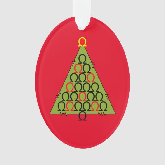 Ohm-Weihnachtsbaum Ornament (Vorderseite)