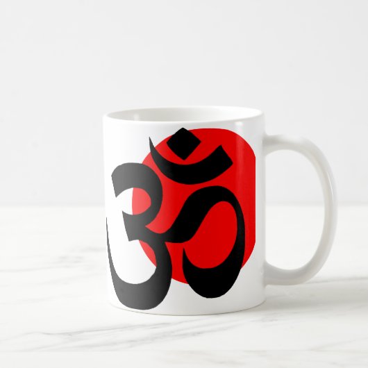 Ohm weißer Hintergrund Kaffeetasse (Rechts)