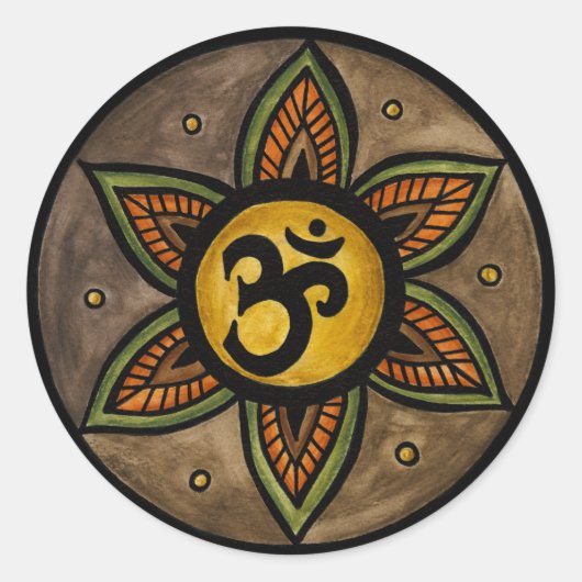 Ohm-Yoga-Aufkleber Runder Aufkleber (Vorderseite)