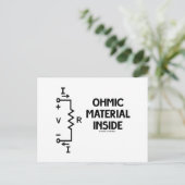Ohmic Material Inside (Ohm's Law) Postkarte (Stehend Vorderseite)