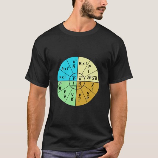 Ohm's Law Formula Wheel T-Shirt (Vorderseite)
