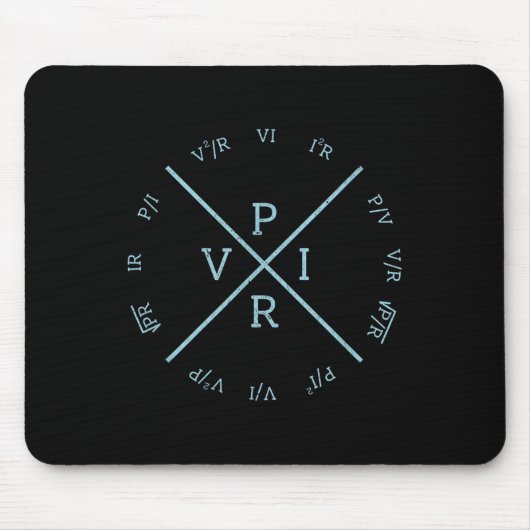 Ohms Law Power Wheel - Electrical Electronics Engi Mousepad (Vorne)