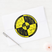 Ohm's Law - Schwarz und Gelb Runder Aufkleber (Umschlag)