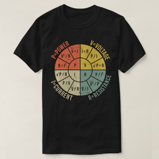 Ohmsches Gesetz Diagramm Elektrische Elektronik In T-Shirt (Design vorne)