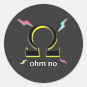 Ohn no runder aufkleber (Vorderseite)