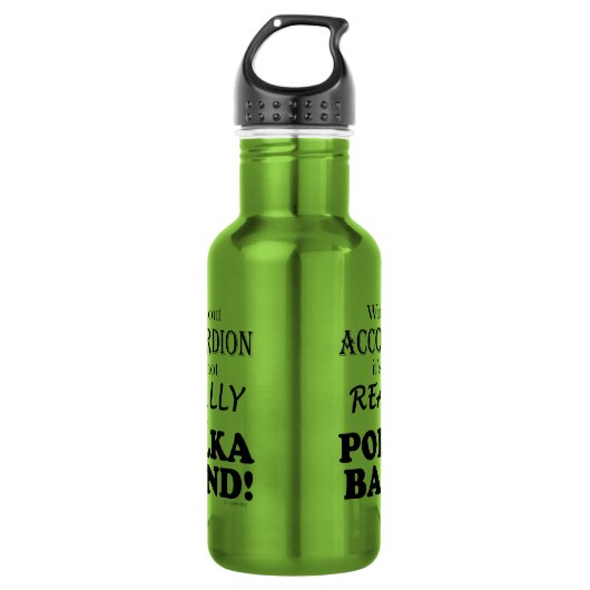 Ohne Accordion - Polka-Band aus Edelstahl Edelstahlflasche (Vorderseite)