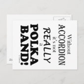 Ohne Accordion - Polka-Band Postkarte (Vorne/Hinten)