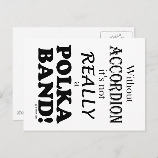 Ohne Accordion - Polka-Band Postkarte (Vorne/Hinten)