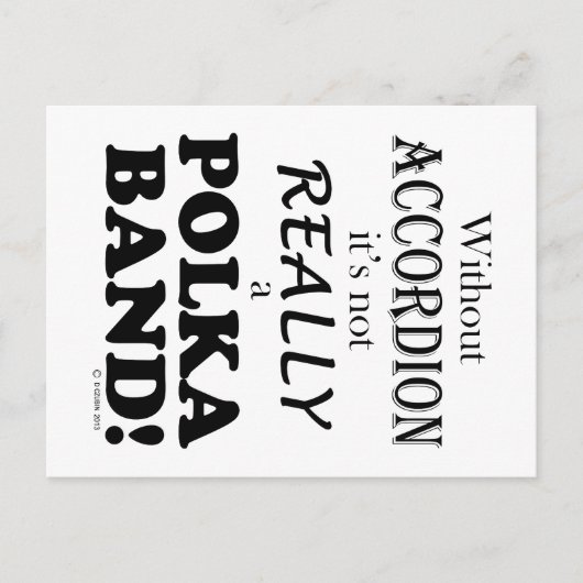 Ohne Accordion - Polka-Band Postkarte (Vorderseite)