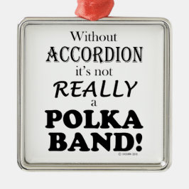 Ohne Accordion - Polka-Band Silbernes Ornament