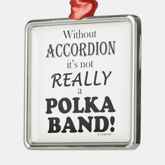 Ohne Accordion - Polka-Band Silbernes Ornament (Links)