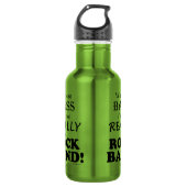 Ohne Bass - Rock Band Edelstahlflasche (Vorderseite)