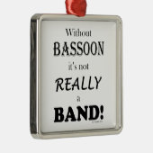 Ohne Bassoon - Band Silbernes Ornament (Rechts)